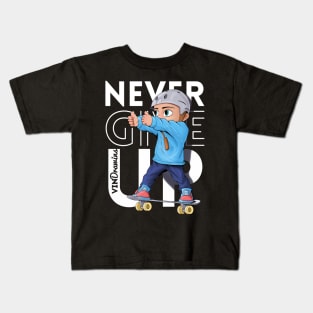 Never Give Up, Skater Kids T-Shirt